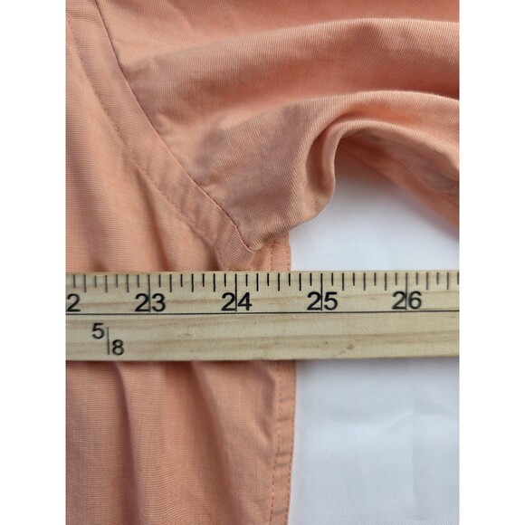 Izod Shirt Men's XL Peach Long Sleeve Button‎ Up Shirt - Picture 6 of 8